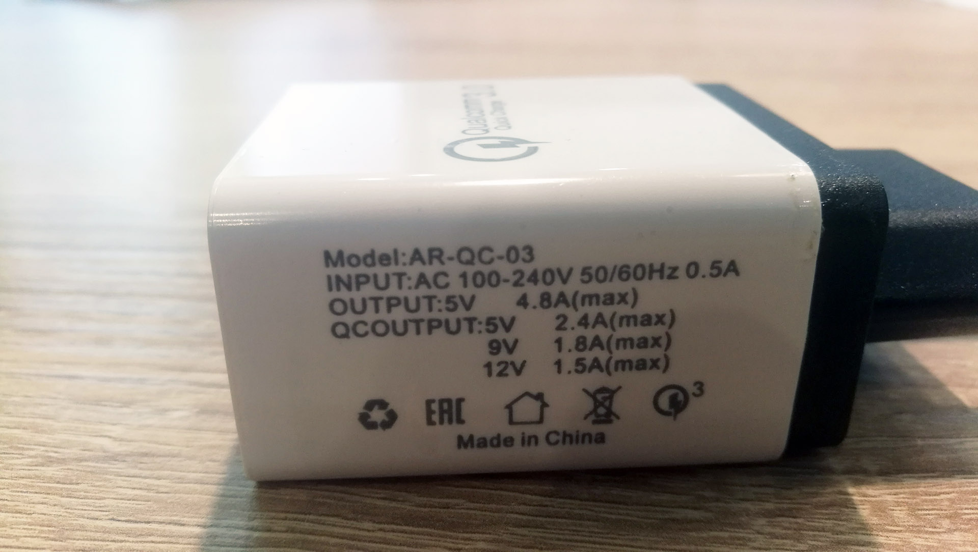 tomtop qc3 charger 3